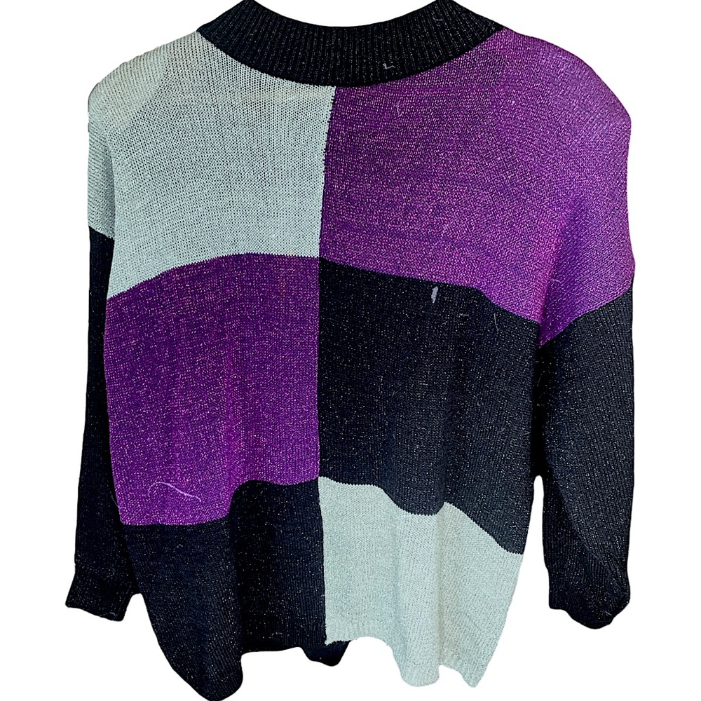 ⭐️ Vintage Glittery Colour Block Sweater